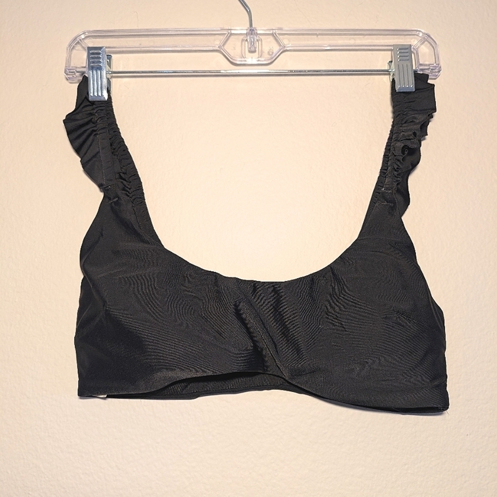 Aerie Black Bikini Top Size Large